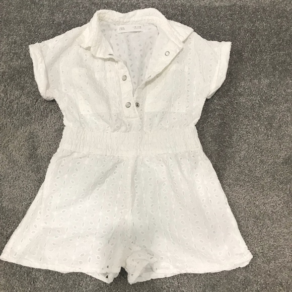 Zara Matching Sets Zara White Eyelet Girls Romper Poshmark